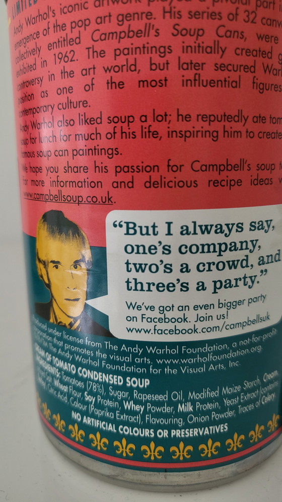 Image 1 of 4x Andy Warhol Campbell's Tomato Soup Limited can