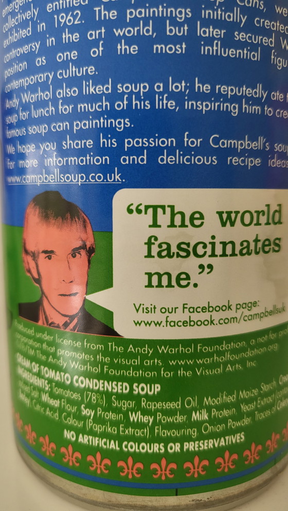 Image 1 of 4x Andy Warhol Campbell's Tomato Soup Limited can