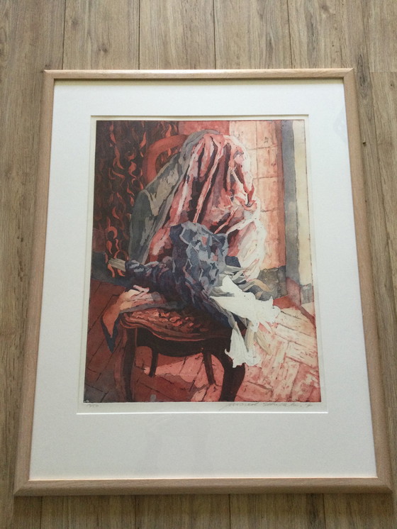 Image 1 of Marcel Schellekens | Etching - still life 'Visit'