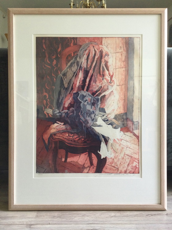 Image 1 of Marcel Schellekens | Etching - still life 'Visit'