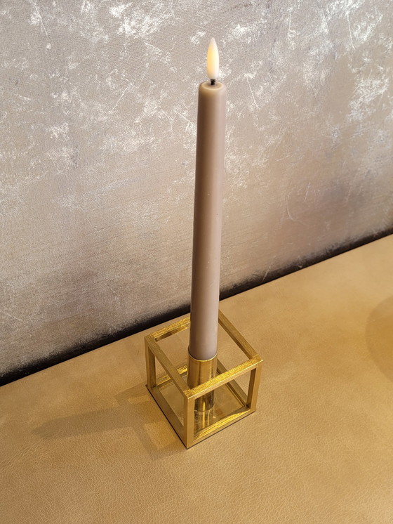 Image 1 of ByLassen Kubus 1 candlestick gold