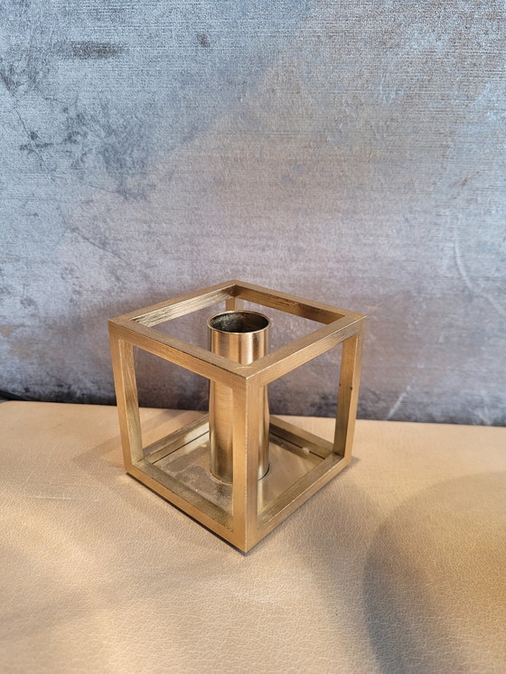 Image 1 of ByLassen Kubus 1 candlestick gold