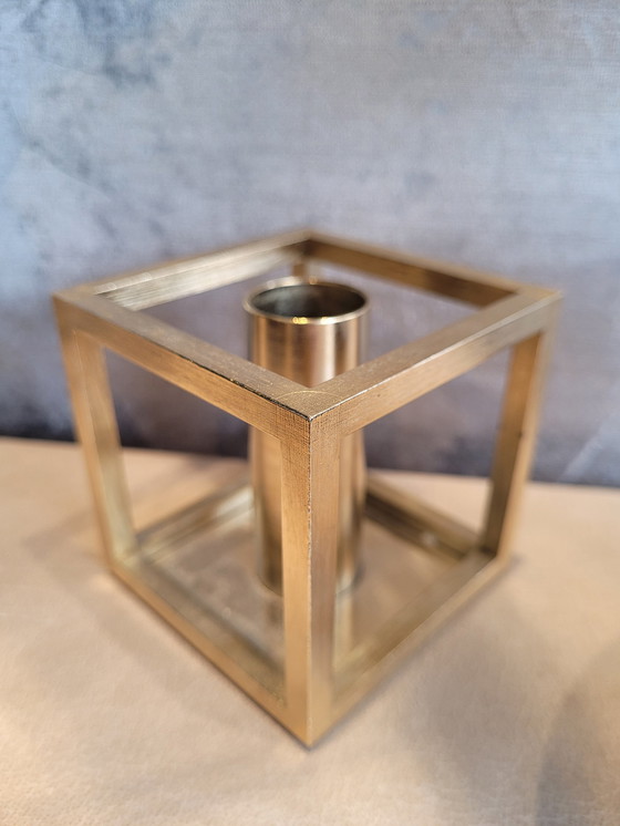 Image 1 of ByLassen Kubus 1 candlestick gold