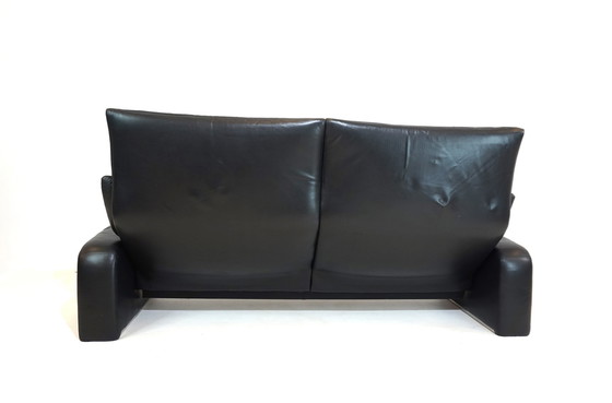 Image 1 of Saporiti Italia 2 seater leather sofa by Giovanni Offredi