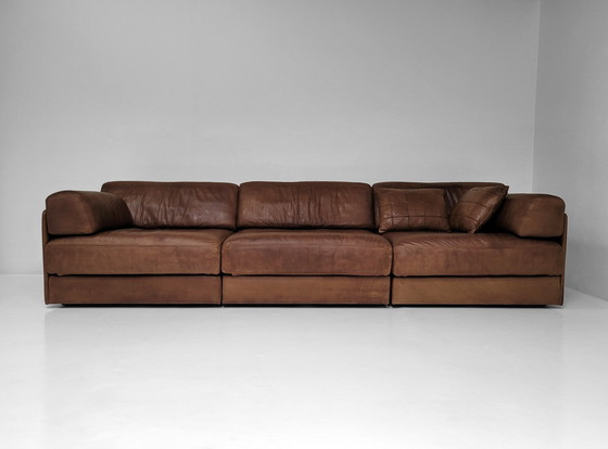 Image 1 of De Sede DS-76 modular leather sofa