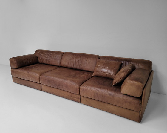 Image 1 of De Sede DS-76 modular leather sofa