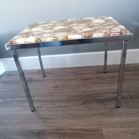 Image 1 of Epoxy mid-century side table