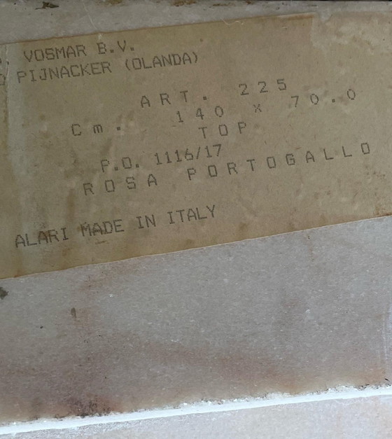 Image 1 of Table italienne vintage en marbre rose