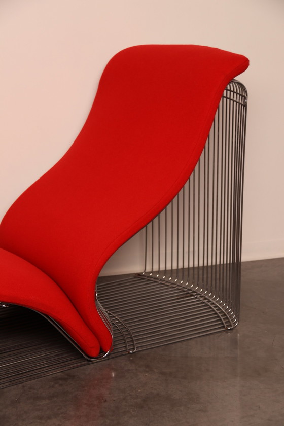 Image 1 of Chaise longue et ottoman 'Pantonova' ou modèle 125T par Verner Panton pour Fritz Hansen - Danemark - années 1970