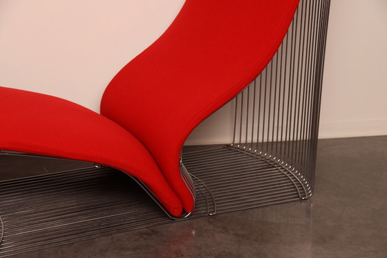 Image 1 of Chaise longue et ottoman 'Pantonova' ou modèle 125T par Verner Panton pour Fritz Hansen - Danemark - années 1970