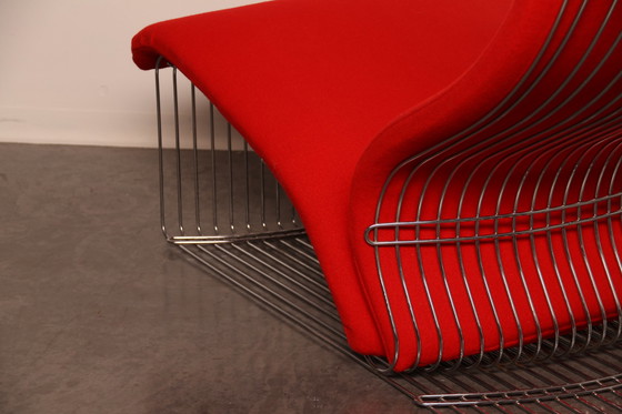 Image 1 of Chaise longue et ottoman 'Pantonova' ou modèle 125T par Verner Panton pour Fritz Hansen - Danemark - années 1970