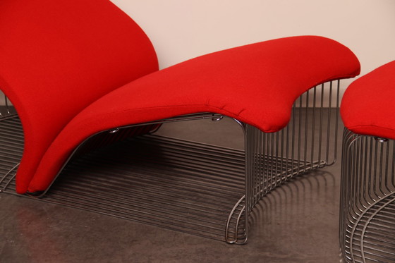 Image 1 of Lounge chair & ottoman 'Pantonova' or model 125T by Verner Panton for Fritz Hansen - Denmark - 1970's