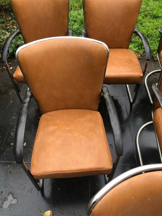 Image 1 of Fixer-upper: 10 Gispen Chairs 1935