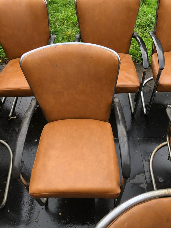 Image 1 of Fixer-upper: 10 Gispen Chairs 1935