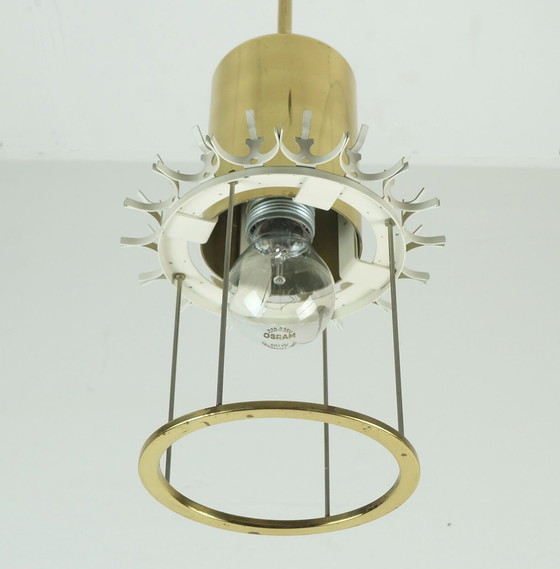 Image 1 of doria PENDANT LIGHT chandelier with 16 glass tubes 1960s 