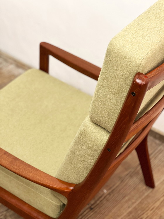 Image 1 of Danish Design High Back Teak Armchair or Easy Chair & Stool, Senator Series, by Ole Wanscher