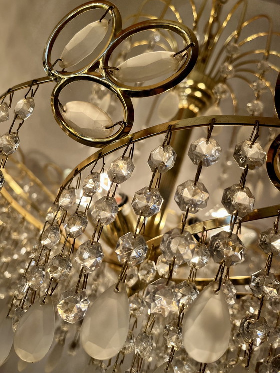Image 1 of Italian vintage swirl chandelier