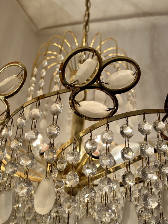Image 1 of Italian vintage swirl chandelier