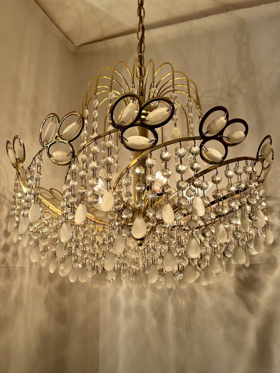 Image 1 of Italian vintage swirl chandelier