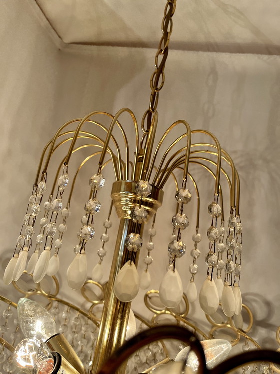 Image 1 of Italian vintage swirl chandelier