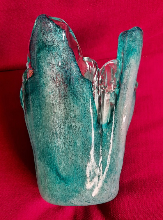 Image 1 of Organic pleated Murano vase