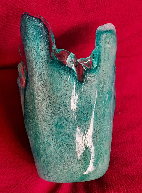 Image 1 of Organic pleated Murano vase