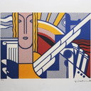 Vintage Roy Lichtenstein "Modern Art" Limited Edition Lithograph