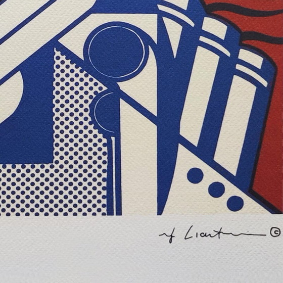 Image 1 of Vintage Roy Lichtenstein "Modern Art" Limited Edition Lithograph