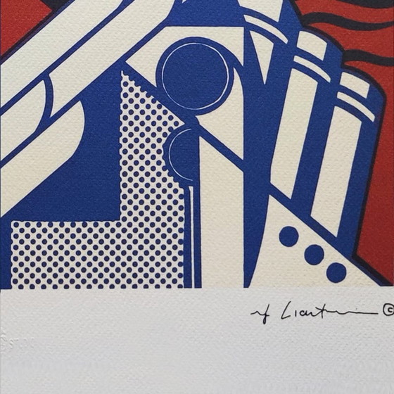 Image 1 of Vintage Roy Lichtenstein "Modern Art" Limited Edition Lithograph