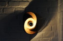 Ceramic brutalist wall lamp made of chamotte clay