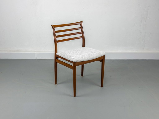 Chaise de salle à manger en teck et bouclé par Erling Torvits pour Sorø Stolefabrik, 1960s