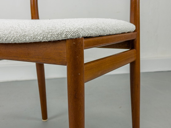 Image 1 of Teak & Bouclé Dining Chair by Erling Torvits for Sorø Stolefabrik, 1960s