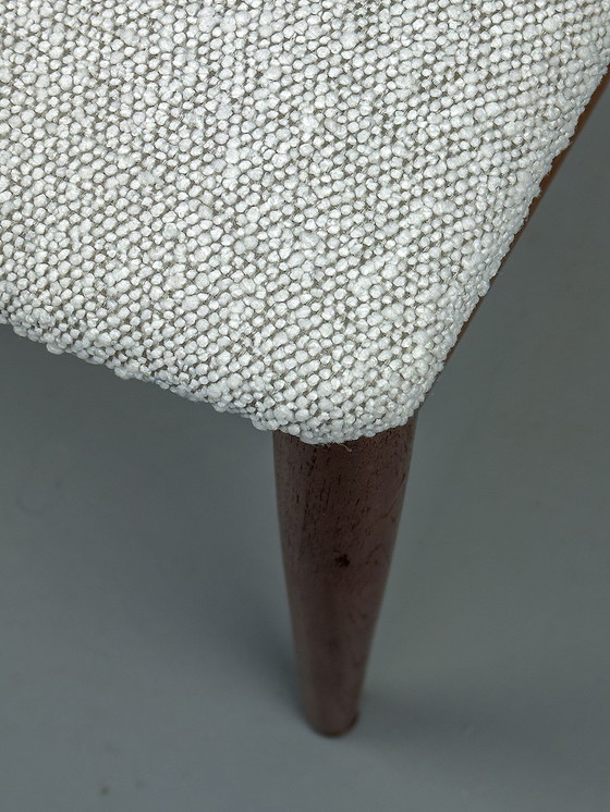 Image 1 of Teak & Bouclé Dining Chair by Erling Torvits for Sorø Stolefabrik, 1960s