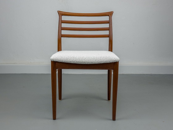 Image 1 of Teak & Bouclé Dining Chair by Erling Torvits for Sorø Stolefabrik, 1960s