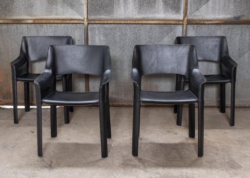 4x Sillones De Couro De Brasil