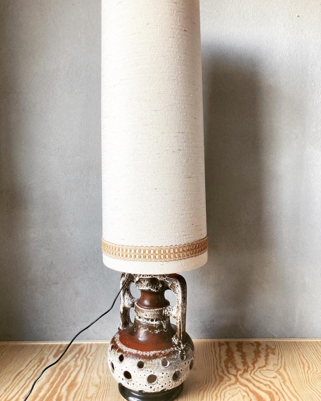 Brutalist fat lava floor lamp