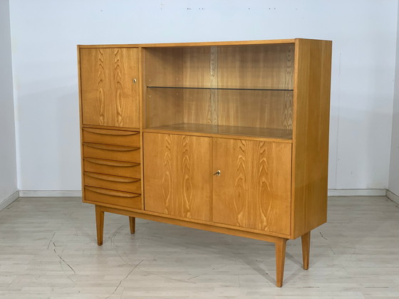 Image 1 of Mid century hellerau highboard cabinet living room cabinet series 602/g