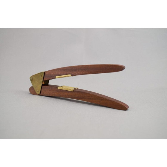 Image 1 of Set of 4 vintage cactus tools in teak and brass, Sweden 1950