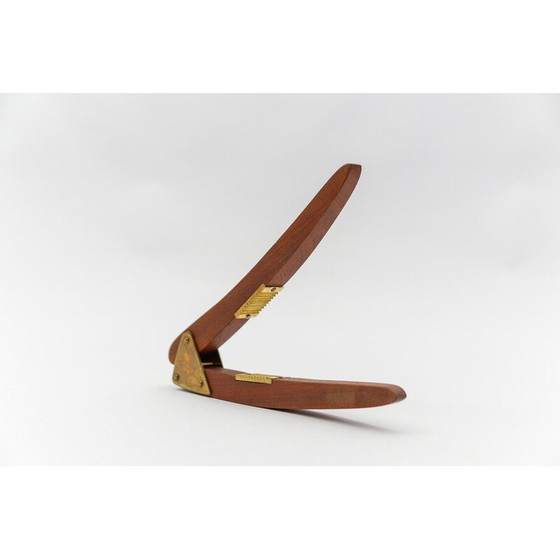 Image 1 of Set of 4 vintage cactus tools in teak and brass, Sweden 1950