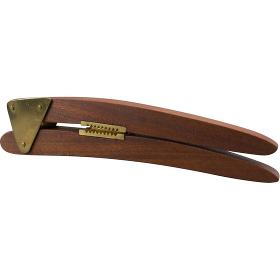 Image 1 of Set of 4 vintage cactus tools in teak and brass, Sweden 1950
