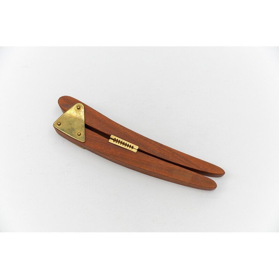 Image 1 of Set of 4 vintage cactus tools in teak and brass, Sweden 1950