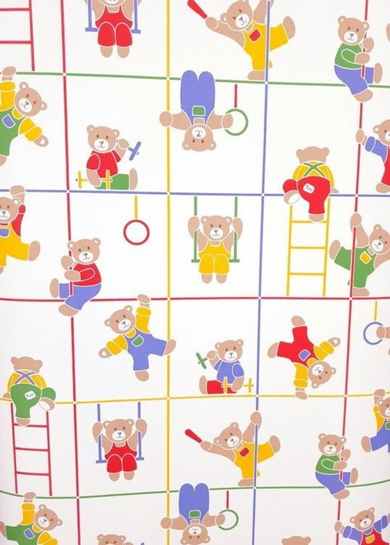 Image 1 of 12815 Vintage 90s Bears Wallpaper Children's Wallpaper