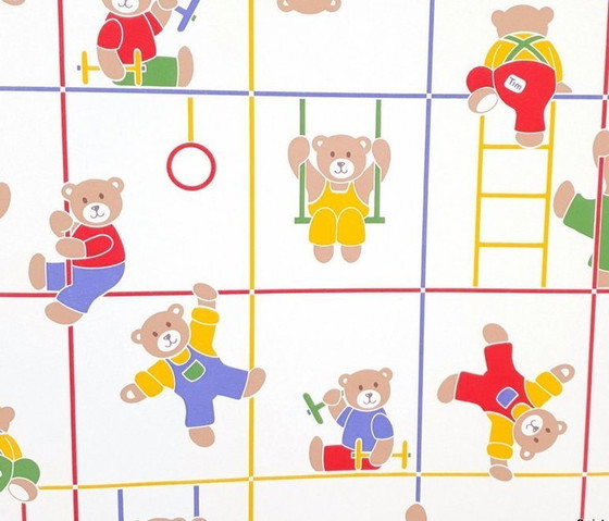 Image 1 of 12815 Vintage 90s Bears Wallpaper Children's Wallpaper