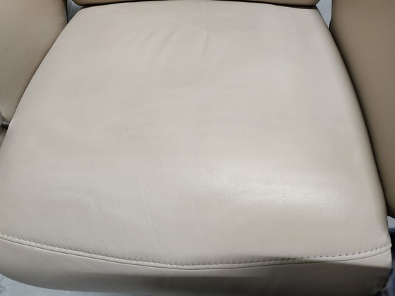 Image 1 of Himolla Fauteuil relax 7527 avec fonction Beige Cuir Tournant