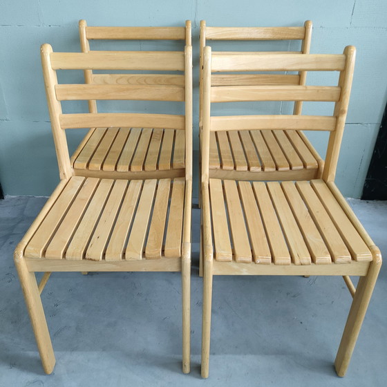 Image 1 of 4X Beechwood Dining Chairs