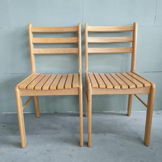 Image 1 of 4X Beechwood Dining Chairs