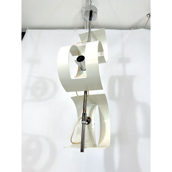 Image 1 of Vintage Italian chrome chandelier by Stilux Milano, 1960s