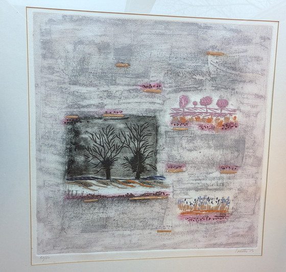 Image 1 of Acquaforte Acquatinta Marc Antoine Louttre Bissiere - Le Parfum Des Arbres Au Soir