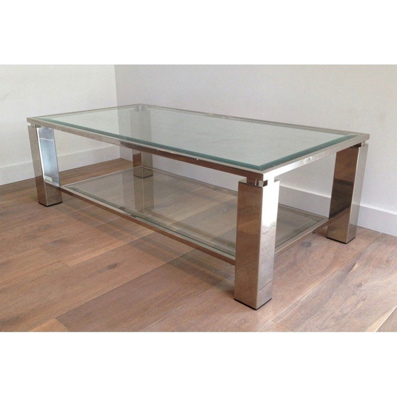 Image 1 of Vintage chrome coffee table, 1970