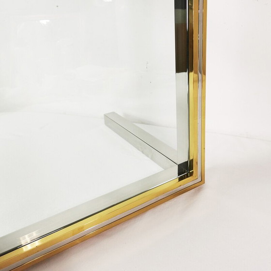 Image 1 of Vintage Flaminia coffee table in chrome metal and brass, Italy 1970